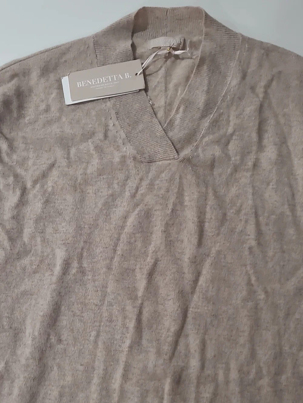 Benedetta B. Women's Beige V-Neck Sweater
